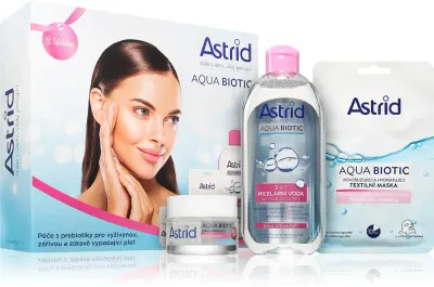 Astrid Aqua Biotic Tripack - Подарочный набор для идеальной кожи, 3 шт