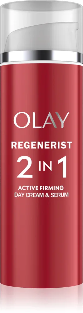 Olay Regenerist 2 in 1 Day Cream & Serum - Упругий дневной крем и сыворотка против морщин 2w1, 50 мл