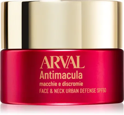Arval Antimacula Face & Neck Urban Defense SPF50 - Крем защитный от пигментации, 50 мл