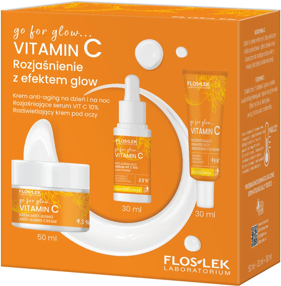 FlosLek Laboratorium Go For Glow Vitamin C - Подарочный набор с осветляющим эффектом
