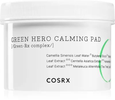 Cosrx One Step Green Hero Calming - Интенсивно омолаживающие патчи для глаз с успокаивающим действием, 70 шт