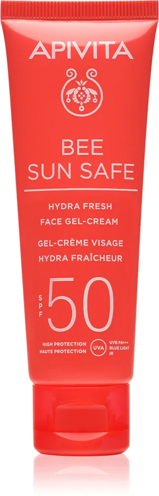 Apivita Bee Sun Safe Hydra Fresh Face Gel-Cream SPF50 - Увлажняющий крем-гель SPF 50, 50 мл