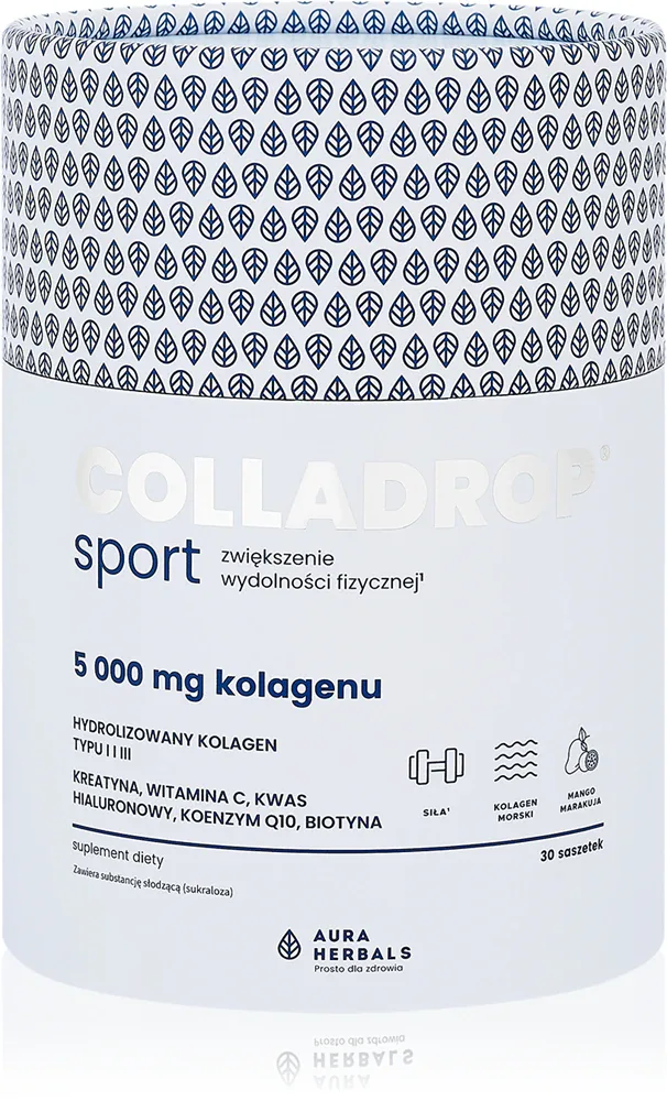 Aura Herbals Colladrop Sport 5000 mg - Морской коллаген для суставов, связок и кожи, 30 шт