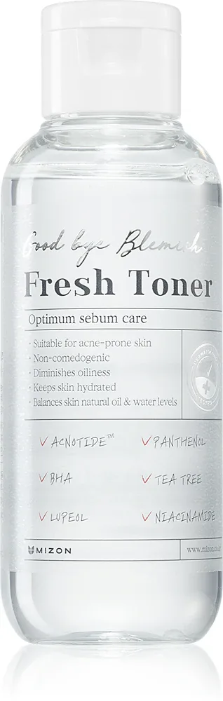 Mizon Good Bye Blemish Fresh Toner - Смягчающий тоник для лица для проблемной кожи, 120 мл