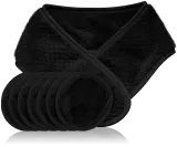 Набор для демакияжа Notino Spa Collection повязка и многоразовые диски из микрофибры, 7 шт, оттенок Black — фото 2