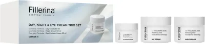 Fillerina Everyday Formula Day, Night & Eye Cream Trio Set - Набор против морщин для женщин, 1 шт