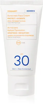 Korres Yoghurt - Крем для загара лица SPF 30, 50 мл