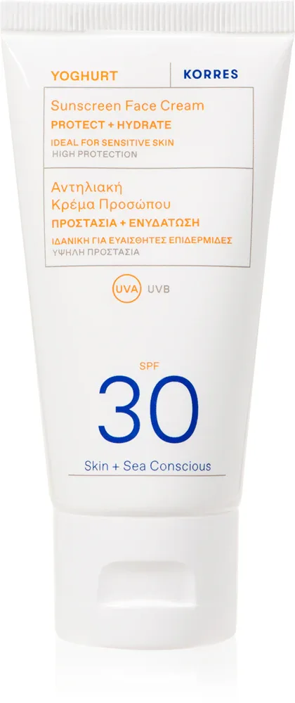 Korres Yoghurt - Крем для загара лица SPF 30, 50 мл