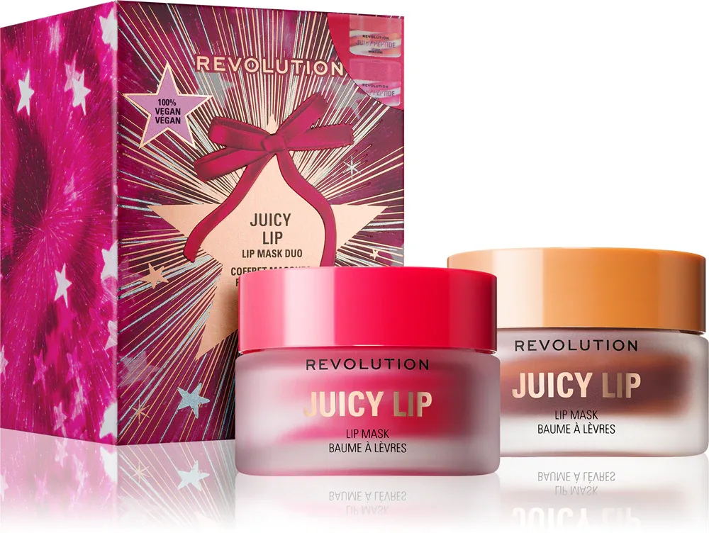 Makeup Revolution Xmas 2025 Juicy Peptide - Праздничный подарочный набор для губ, 1 шт