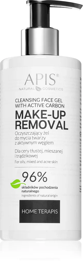 Apis Natural Cosmetics Home TerApis - Очищающий гель с углем для жирной и проблемной кожи, 300 мл