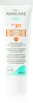 Synchroline Aknicare Sun - Защитный крем для жирной кожи с акне SPF 30, 50 мл