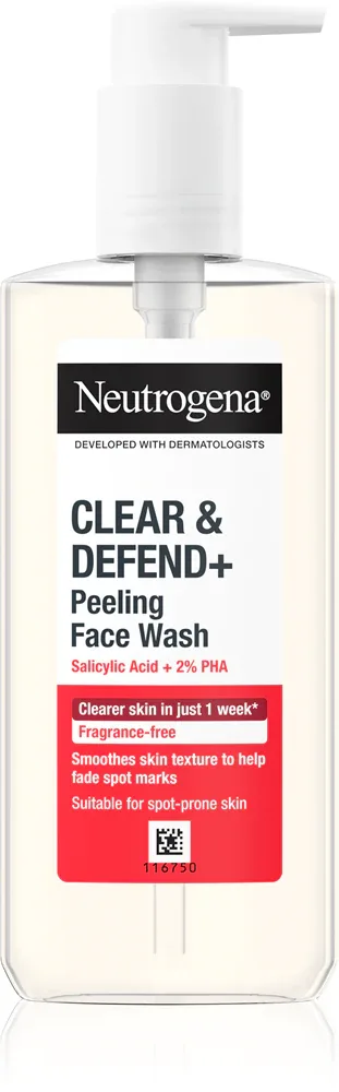 Neutrogena Clear & Defend+ - Гель для очищения кожи против прыщей, 200 мл