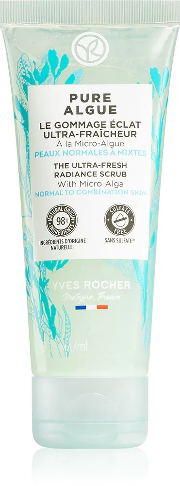 Yves Rocher Pure Algue - Осветляющий пилинг для нормальной и смешанной кожи, 75 мл