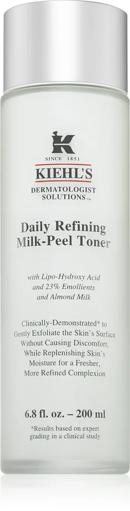 Kiehl's Daily Refining Milk-Peel Toner - Тоник деликатно шелушащий для всех типов кожи, включая чувствительную, 200 мл