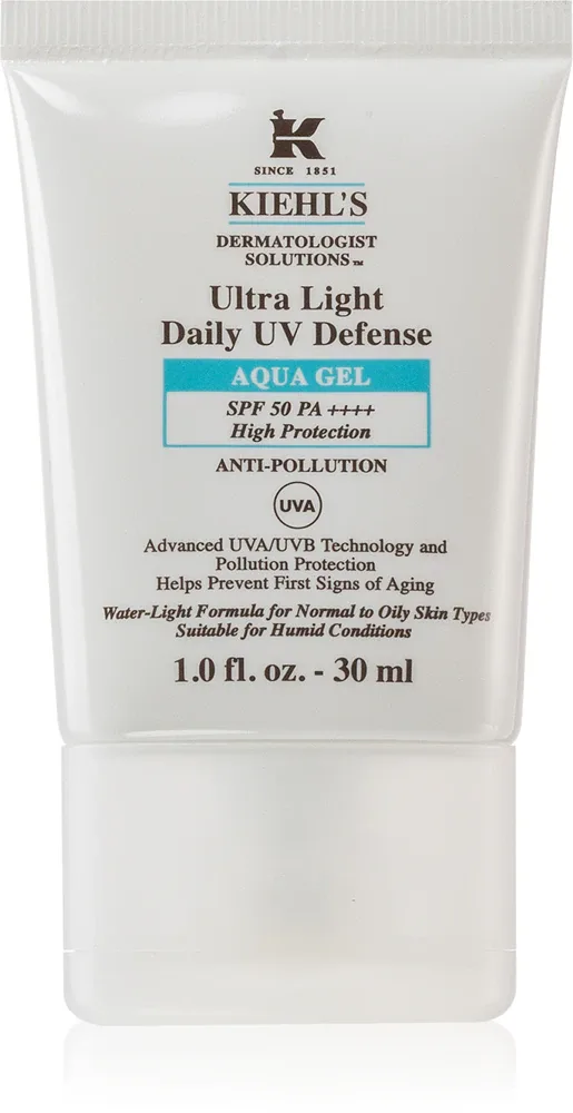 Kiehl's Dermatologist Solutions Ultra Light Daily UV Defense Aqua Gel SPF 50 PA++++ - Ультралегкий защитный флюид для всех типов кожи, включая чувствительную