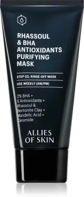 Allies of Skin Rhassoul & BHA Antioxidants - Глубоко очищающая маска, 50 мл