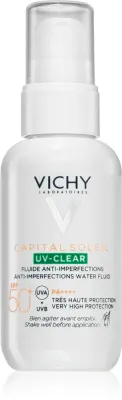 Vichy Capital Soleil UV-Clear - Уход против морщин для жирной кожи с предрасположенностью к акне SPF 50+, 40 мл