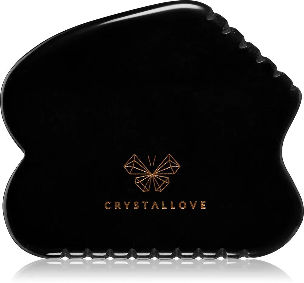 Crystallove Black Obsidian Contour Gua Sha - Аксессуары для массажа, 1 шт