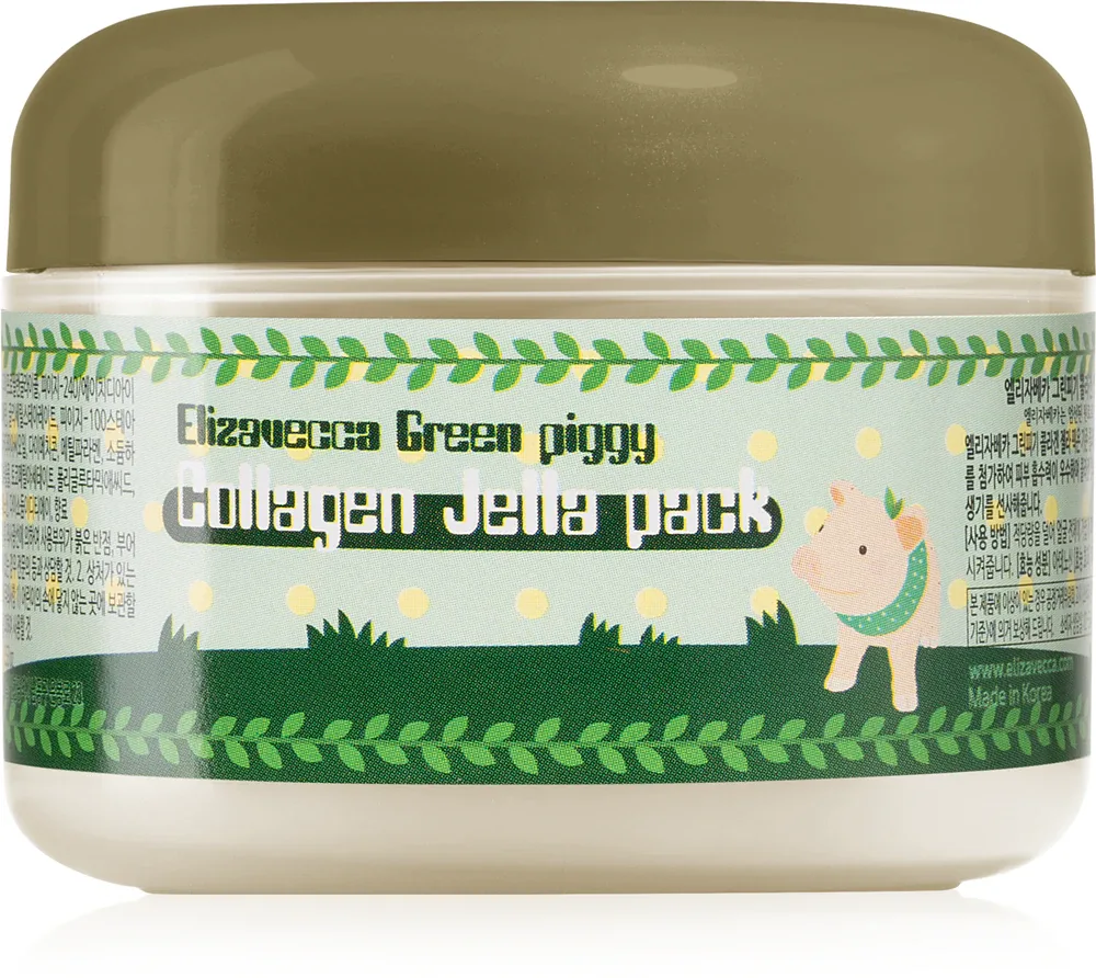 Elizavecca Green Piggy Collagen Jella Pack - Упругая коллагеновая маска для интенсивного омоложения и упругости кожи, 100 мл
