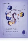 KORIKA SuperFruits Blueberry - Set of 5 Detoxifying Face Sheet Masks - Набор масок для лица по сниженной цене с детокс-эффектом черники Blueberry — фото 2