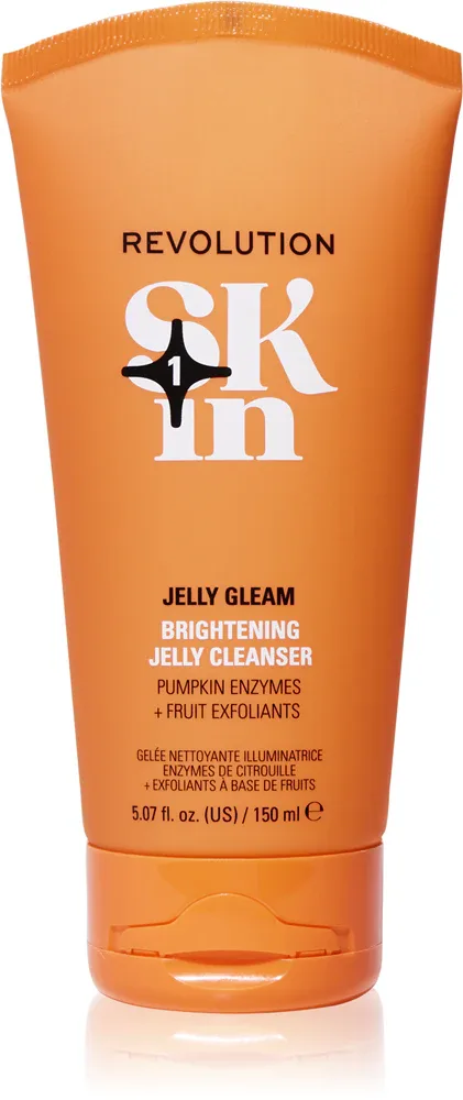 Revolution Skincare Be Bright Natural Fruit AHA Brightening Jelly Cleanser - Розовый гель для очищения кожи, 150 мл