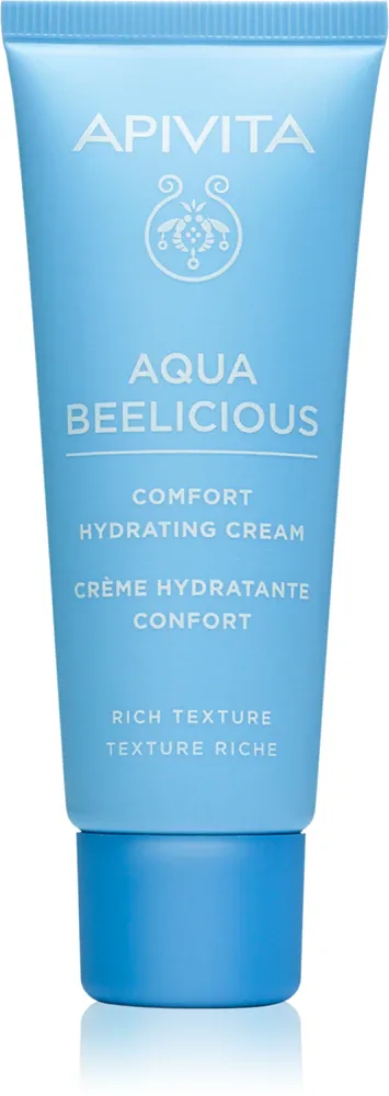 Apivita Aqua Beelicious Comfort Hydrating Cream Rich - Питательный крем для лица на день и на ночь увлажняющий, 40 мл