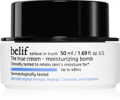 belif The True Cream Moisturizing Bomb - Увлажняющий крем с керамидами и пептидами, 50 мл