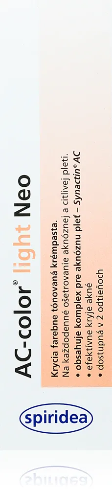 Тонирующий крем для проблемной кожи Spiridea AC-color Light Neo, регулирует выработку себума, 30 г