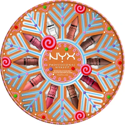 NYX Professional Makeup Gingerbaddie Land Butter Gloss - Подарочный набор для губ, 10 шт