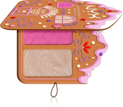 Палетка для лица NYX Professional Makeup Gingerbaddie Land Buttermelt румяна и хайлайтеры, кремовая текстура, 1 шт Deep