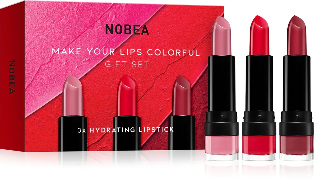 NOBEA Beauty Pleasure NOBEA Make Your Lips Colorful Gift Set - набор помад в подарочном издании, 3 г