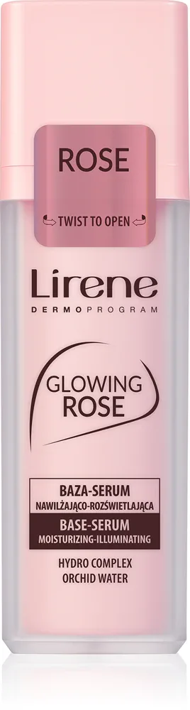 Lirene Base Glowing Rose - сыворотка-основа для лица, осветляющая, 30 мл