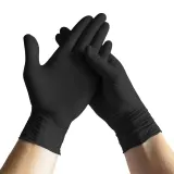 Перчатки нитриловые Espeon Nitril Ideal3 Black одноразовые, чёрные, 100 шт — фото 2