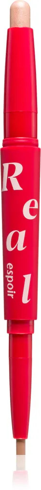 espoir Real Eye Dual Stick - Тени для век: долговременные тени для век в карандаше с подсветкой 02 Peach Beam, 0.5 г