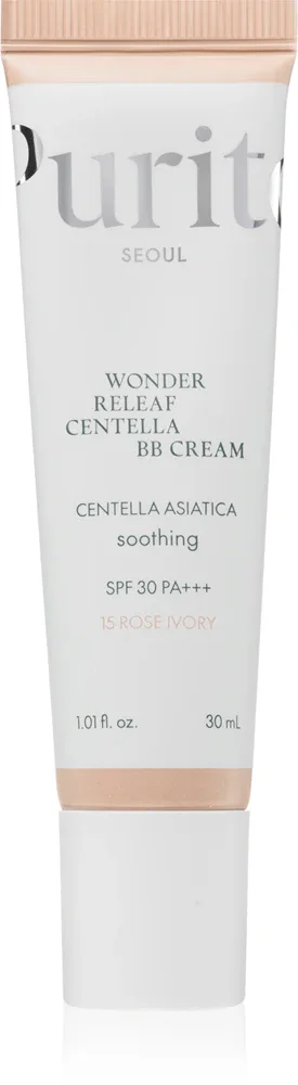 BB крем Purito Wonder Releaf Centella BB Cream с SPF 30, полуматовый, 30 мл, оттенок 15 Rose Ivory