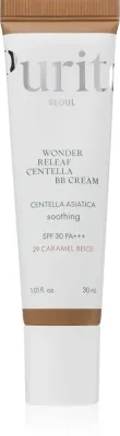 BB крем Purito Wonder Releaf Centella BB Cream с SPF 30, полуматовый, 30 мл, оттенок 29 Caramel Beige