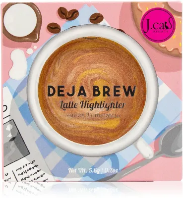 Хайлайтер для лица J.Cat Beauty Deja Brew с блестящим эффектом, для сияния кожи, 5,6 г