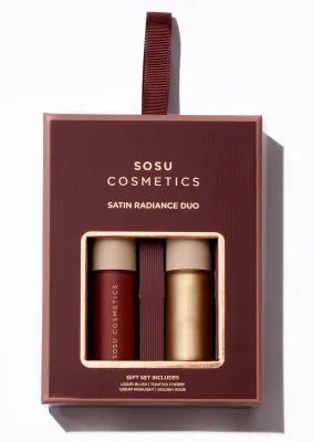 SOSU Cosmetics Satin Radiance Duo - Подарочный набор для женщин, 2 шт
