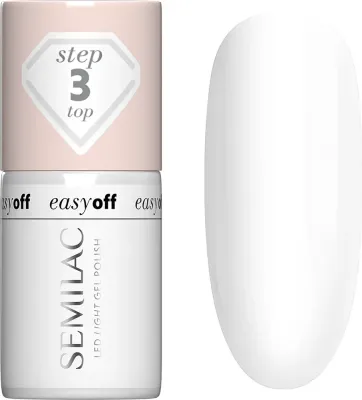 Топ для ногтей Semilac Easy Off Step 3 защитный, глянцевый, 7 мл