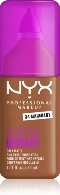 NYX Professional Makeup Make ‘Em Wonder - Легкий матирующий тональный крем, 30 мл, оттенок 34 Mahogany