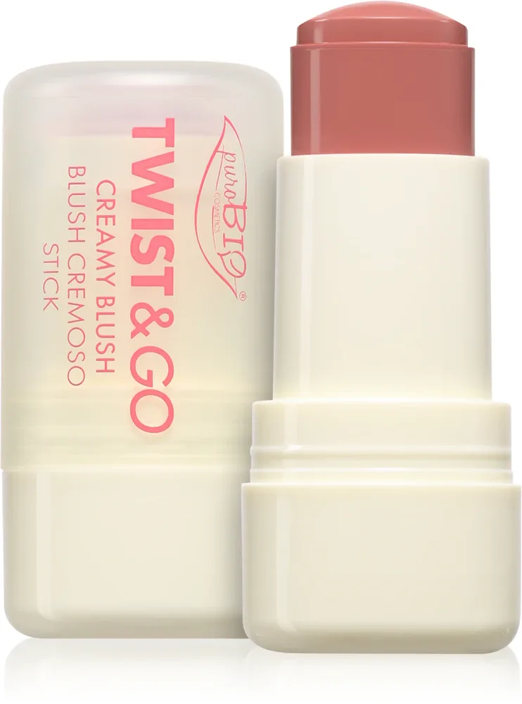 puroBIO Cosmetics Twist&Go - Румяна в креме в стике, 5 г, оттенок 03 Macaron