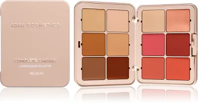 Палетка для лица SOSU Cosmetics Complete Canvas Complexion Palette румяна и хайлайтер, 26,4 г