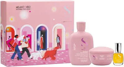 Alfaparf Milano Semi di Lino Moisture Holiday Kit - Подарочный набор интенсивного увлажнения, 3 шт