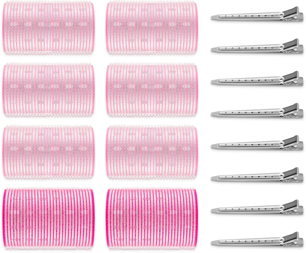 Бигуди для волос BrushArt Hair Thermal hair rollers set термические, с зажимами, 8 шт