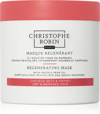 Маска для волос Christophe Robin Regenerating Mask with Prickly Pear Oil восстанавливающая, для сухих и повреждённых волос, 250 мл