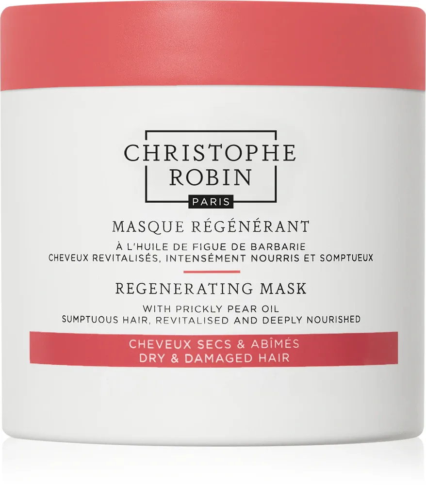 Маска для волос Christophe Robin Regenerating Mask with Prickly Pear Oil восстанавливающая, для сухих и повреждённых волос, 250 мл