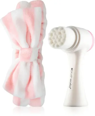 Brushworks Luxury Facial Cleansing Brush & Headband Set - Подарочный набор для женщин, 2 шт