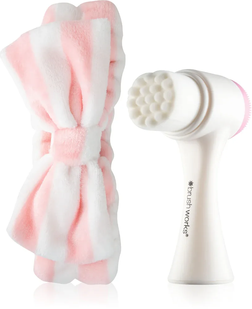 Brushworks Luxury Facial Cleansing Brush & Headband Set - Подарочный набор для женщин, 2 шт