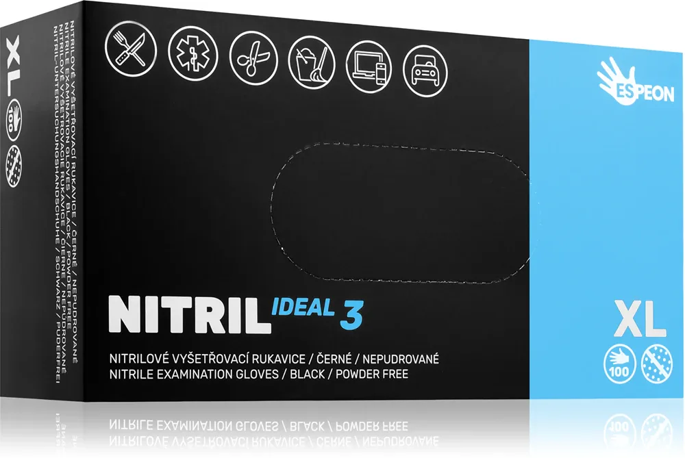 Перчатки нитриловые Espeon Nitril Ideal3 Examination Gloves Blue одноразовые, синие, 100 шт