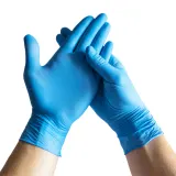 Перчатки нитриловые Espeon Nitril Ideal3 Examination Gloves Blue одноразовые, синие, 100 шт — фото 2